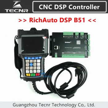RichAuto DSP B51 CNC kontrolieris B51S B51E 3 ass kontrolieris cnc router aizstāt DSP A51 jaunināšanas versiju