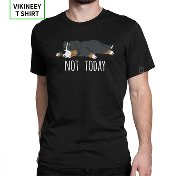 Cilvēks ir Smieklīgi, Ne Šodien Bernese Kalnu Suns, T-Krekli Vintage Crewneck Īsām Piedurknēm Apģērbs 100% Kokvilnas t-veida Oriģināls T Krekls