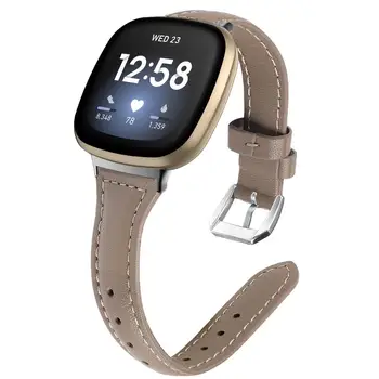 Augstas Kvalitātes Ādas Watchband Par Fitbit Versa 3 Smart Skatīties Aproce Aproce jostas Vīriešiem, Sieviešu grupa, Lai fitbit sajūta Attēls 2