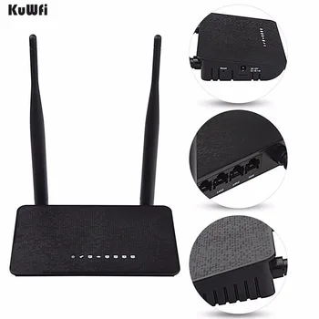 KuWFi Wifi Router 300Mbps Bezvadu Wifi Repeater Bezvadu Paplašinātāju 2.4 Ghz Smart Wifi Rūteris, MT7628KN Mikroshēmojums Ar Antenas 2gab Attēls 2