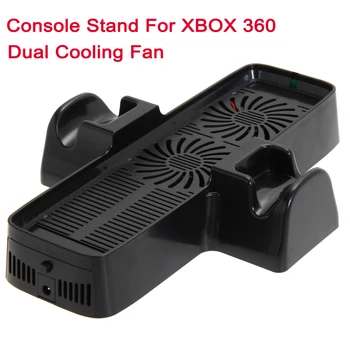 Konsole Dock Statīvs Dual Dzesēšanas Ventilators ar XBOX 360 Vēsāks Spēle Kontrolieris Stiprinājuma Piederumus