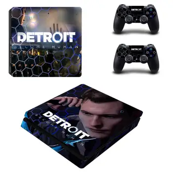 Detroitas Kļūt par Cilvēku PS4 Slim Uzlīmes Play station 4 Ādas Uzlīmes Uzlīmes PlayStation 4 PS4 Slim Konsole un Ādu Apstrādātājs