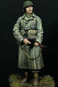 1/16 mēroga die-cast sveķu attēls kareivis 1-persona modeļa montāžas komplekts rotaļlieta modelis (unpainted)
