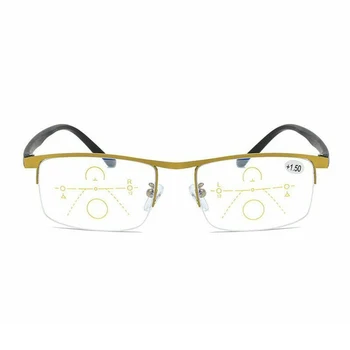 Vācu Inteliģentās Krāsu Progressive Pusi Kadra Autofokuss Lasīšanas Brilles Anti-Zila Gaisma Skaidri Par Sievietēm, Vīriešiem Brilles Attēls 2