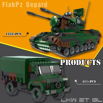 XINGBAO vācijas Militāro Kaujas Tvertne Transporta Kravas automašīnu Leopard-2A6 HX-81 Celtniecības Bloku Pasaules otrā pasaules KARA Transportlīdzekļa Ķieģeļu Rotaļlietas Bērniem Attēls 2