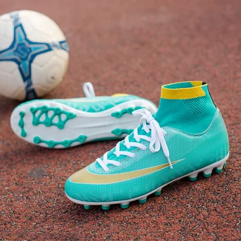 Bērnu, pieaugušo futbola apavi futzāla sporta apavi āra elpojošs neslīdoša sporta futbola apavus pret nodilumu izturīgs Attēls 2