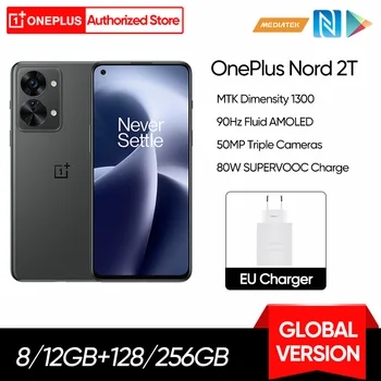 OnePlus Nord 2T Globālo Versiju, MTK Dimensity 1300 5G Viedtālruņu 8GB 128GB Mobilo Telefonu 80W Ātrās Uzlādes 90Hz AMOLED 50MP Kamera