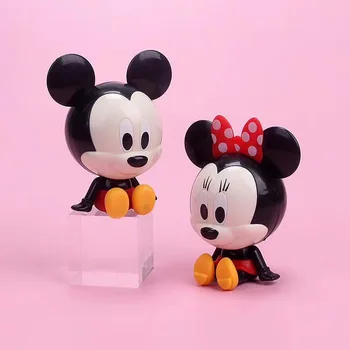 Disney Auto Interjera rotājumu Apdare Mini lelle Mickey Minnie Auto Paneļa Apdare, VISIEM Auto Atyling Piederumi Attēls 2