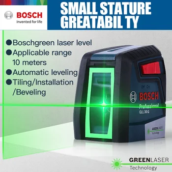Bosch Lāzera Līmeni 2 Līnijas Zaļā Gaisma, Horizontālas Un Vertikālas Lāzera Līmeni GLL30G Attēls 2
