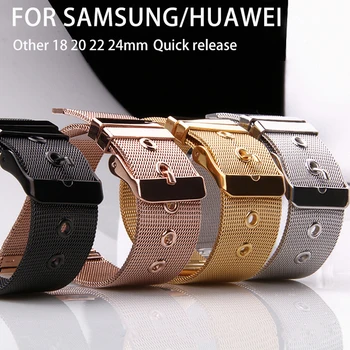 Milanese Acu Metāla Siksnu Samsung Galaxy Skatīties 3 41mm 45mm diapazonā Watchband par Huawei Skatīties GT 2 Pro/46mm Pin Sprādzes Aproce