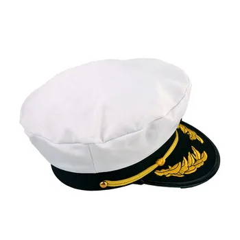 Vīriešu Cepure Zelta Lapas Izšūšana Komandieris Klp Jūrnieks Logo Sunhat Britu Armijas Cepures Vintage Navy Klp Kapteinis Flat Top