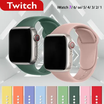 Raut Silikona siksniņa Apple Skatīties joslas 42mm 41mm iWatch 40mm 38mm correa watchband aproce apple skatīties, sērija 8 7 3 5 6 se